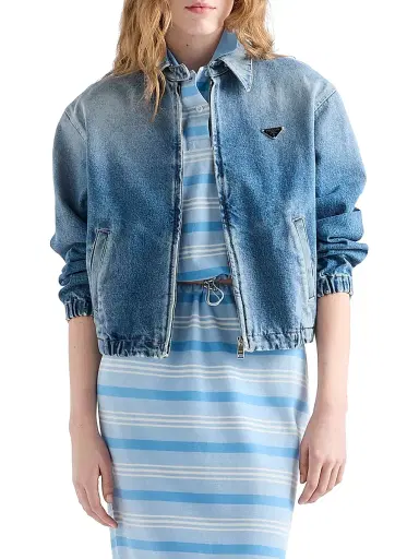Prada Women's Denim Jacket - Blue | Thumbnail 2 Prada Women's Denim Jacket - Blue | Thumbnail 2