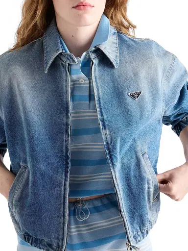 Prada Women's Denim Jacket - Blue | Thumbnail 5 Prada Women's Denim Jacket - Blue | Thumbnail 5