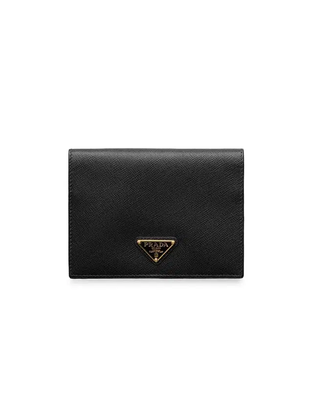 Prada Women's Saffiano Leather Passport Holder - Black