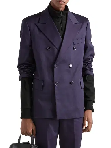 Prada Men's Technical Jersey Blouson Jacket - Black - Size XXXL | Thumbnail 2 Prada Men's Technical Jersey Blouson Jacket - Black - Size XXXL | Thumbnail 2