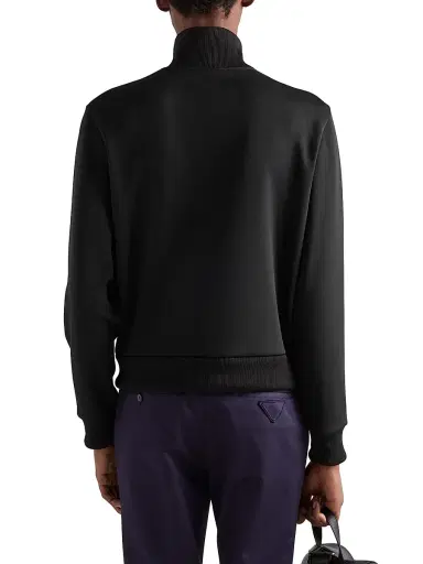 Prada Men's Technical Jersey Blouson Jacket - Black - Size XXXL | Thumbnail 4 Prada Men's Technical Jersey Blouson Jacket - Black - Size XXXL | Thumbnail 4