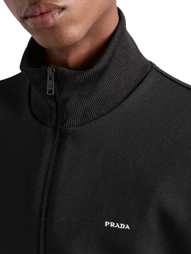 Prada Men's Technical Jersey Blouson Jacket - Black - Size XXXL | Thumbnail 5 Prada Men's Technical Jersey Blouson Jacket - Black - Size XXXL | Thumbnail 5