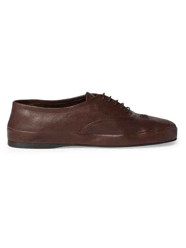 Miu Miu Women's Nappa Leather Laced Loafer Shoes - Brown