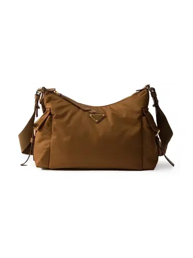 Prada Women's Explore Large Re-Nylon and Leather Shoulder Bag - Brown | Thumbnail 1 Prada Women's Explore Large Re-Nylon and Leather Shoulder Bag - Brown | Thumbnail 1