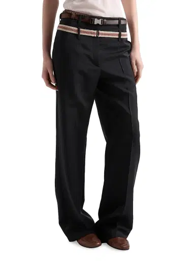 Prada Women's Kid Mohair Pants - Black - Size 2 | Thumbnail 2 Prada Women's Kid Mohair Pants - Black - Size 2 | Thumbnail 2