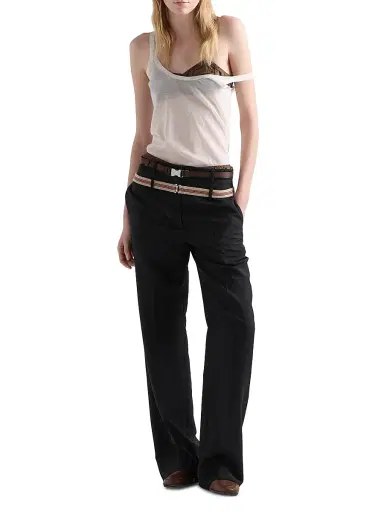 Prada Women's Kid Mohair Pants - Black - Size 2 | Thumbnail 5 Prada Women's Kid Mohair Pants - Black - Size 2 | Thumbnail 5