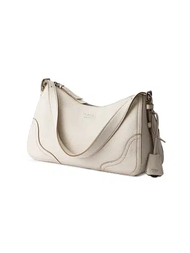 Prada Women's Aimèe Large Leather Shoulder Bag - Beige Khaki | Thumbnail 4 Prada Women's Aimèe Large Leather Shoulder Bag - Beige Khaki | Thumbnail 4