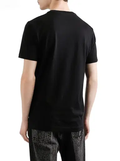 Dolce & Gabbana Men's Embroidered Logo Crewneck T-Shirt - Nero - Size 46 | Thumbnail 4