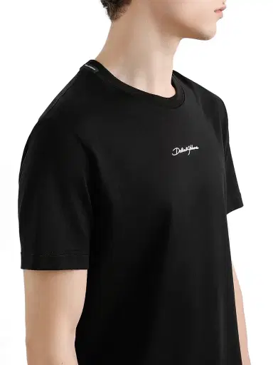 Dolce & Gabbana Men's Embroidered Logo Crewneck T-Shirt - Nero - Size 46 | Thumbnail 6