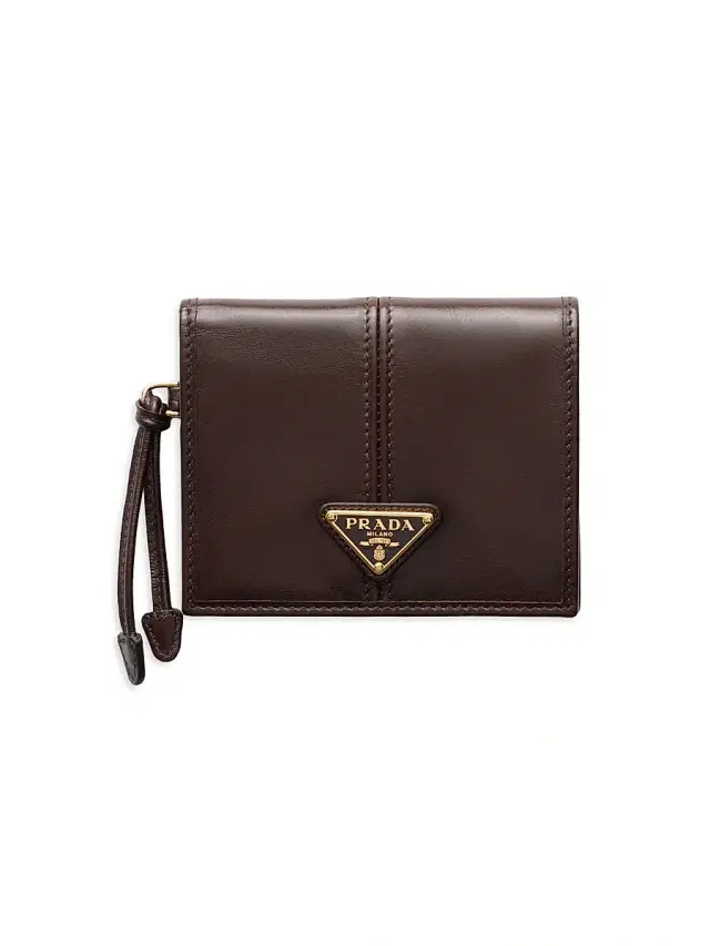 Prada Women's  Leather Wallet - Dark Brown