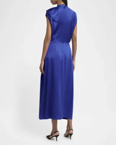 Giorgio Armani Double Silk Satin Pleated Midi Skirt | Thumbnail 3 Giorgio Armani Double Silk Satin Pleated Midi Skirt | Thumbnail 3