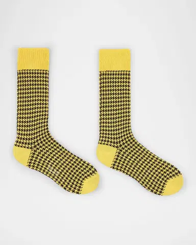 Paul Smith Men's James Houndstooth Gingham Crew Socks | Thumbnail 2 Paul Smith Men's James Houndstooth Gingham Crew Socks | Thumbnail 2