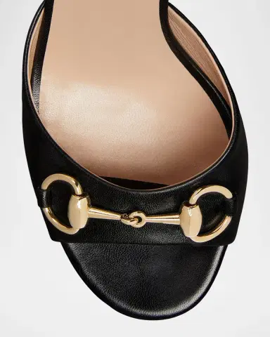 Gucci Leather Horsebit Platform Sandals | Thumbnail 4