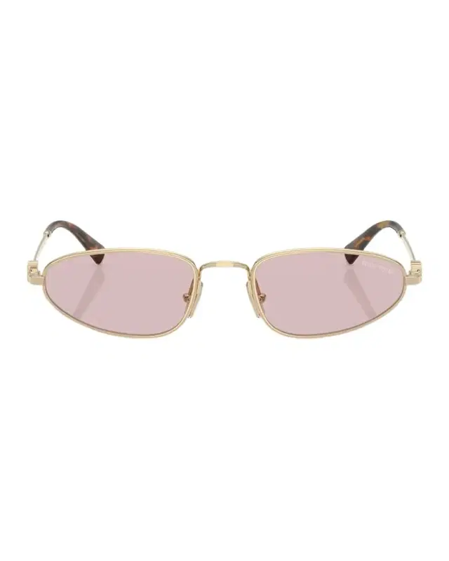 Miu Miu Logo Metal Oval Sunglasses