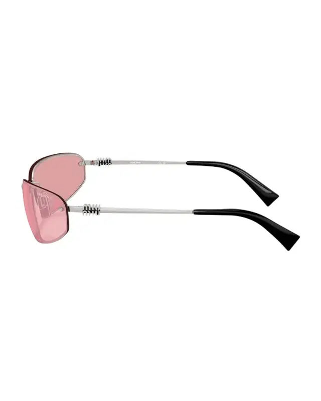 Miu Miu A50S Rimless Oval Metal Sunglasses