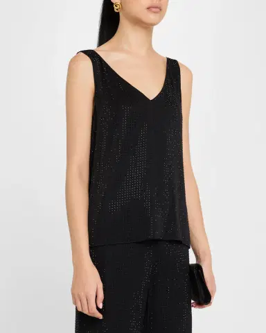 Ungaro Sleeveless Rhinestone Blouse | Thumbnail 4 Ungaro Sleeveless Rhinestone Blouse | Thumbnail 4