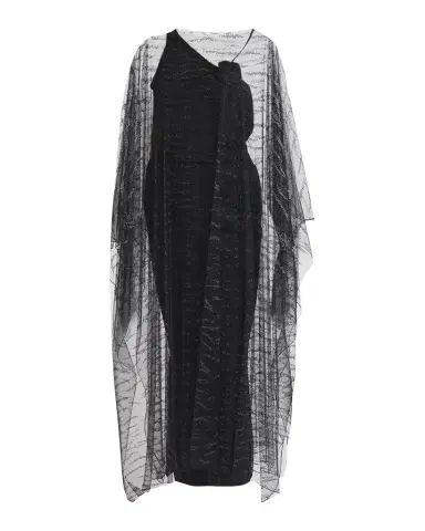 Giorgio Armani Crystal Embellished Sheer Long Cape | Thumbnail 1