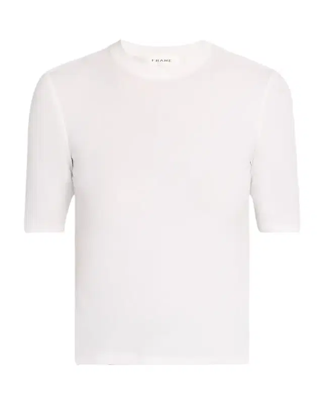 FRAME Ribbed Crewneck Tee