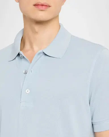 TOM FORD Men 's Lyocell Pique Polo Shirt | Thumbnail 5 TOM FORD Men 's Lyocell Pique Polo Shirt | Thumbnail 5