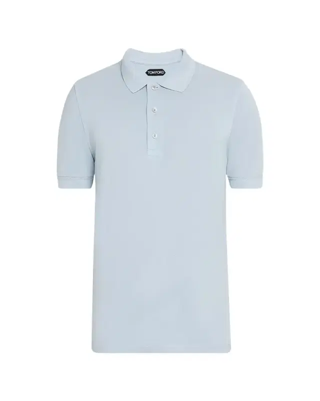 TOM FORD Men 's Lyocell Pique Polo Shirt