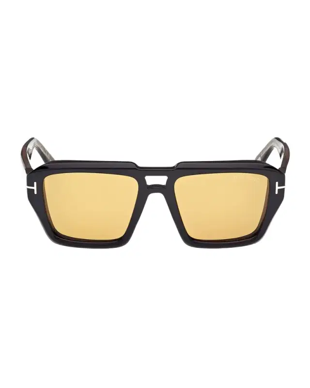 TOM FORD Men 's FT1202M Acetate Rectangle Sunglasses