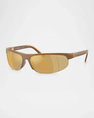 Miu Miu A02S Semi-Rimless Oval Plastic Sunglasses | Thumbnail 3 Miu Miu A02S Semi-Rimless Oval Plastic Sunglasses | Thumbnail 3