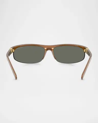 Miu Miu A02S Semi-Rimless Oval Plastic Sunglasses | Thumbnail 4 Miu Miu A02S Semi-Rimless Oval Plastic Sunglasses | Thumbnail 4