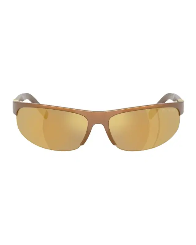 Miu Miu A02S Semi-Rimless Oval Plastic Sunglasses