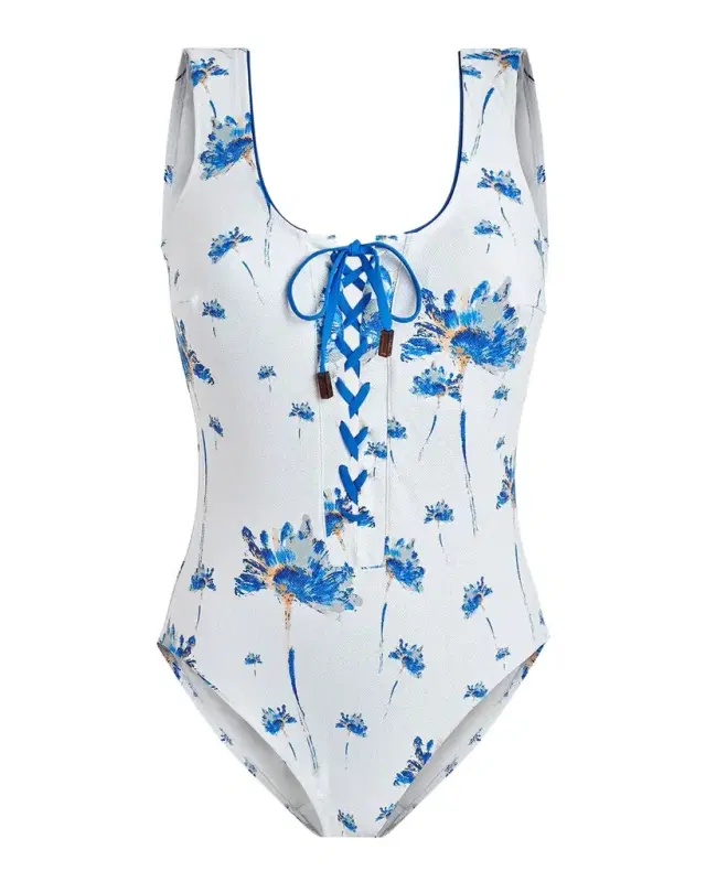 Vilebrequin Herbier Shiny Jersey One-Piece Swimsuit