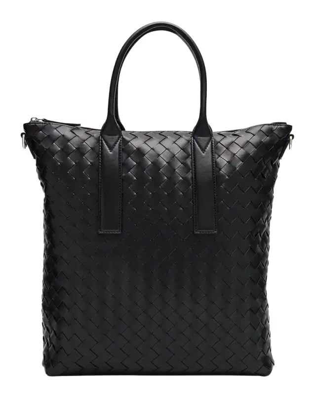 Men 's Intrecciato Zip North-South Tote Bag