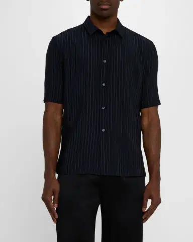 Saint Laurent Men's Tonal Stripe Button-Down Shirt | Thumbnail 4