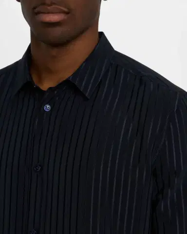 Saint Laurent Men's Tonal Stripe Button-Down Shirt | Thumbnail 5