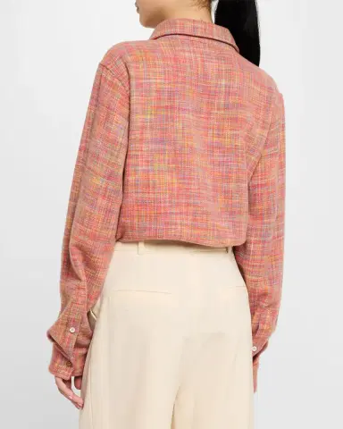 God’s True Cashmere Flower Space Dye Tartan Cashmere Shirt Jacket | Thumbnail 3 God’s True Cashmere Flower Space Dye Tartan Cashmere Shirt Jacket | Thumbnail 3