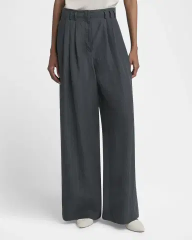 Giorgio Armani Pleated Wide-Leg Linen Trousers | Thumbnail 4 Giorgio Armani Pleated Wide-Leg Linen Trousers | Thumbnail 4