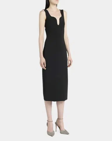 Giorgio Armani Stretch Jersey Body-Con Midi Dress | Thumbnail 4