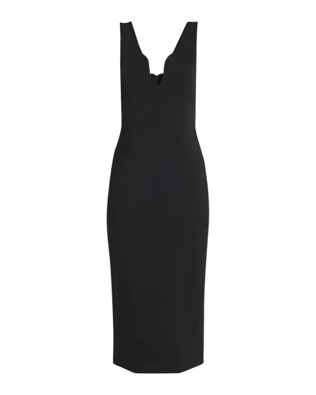 Giorgio Armani Stretch Jersey Body-Con Midi Dress