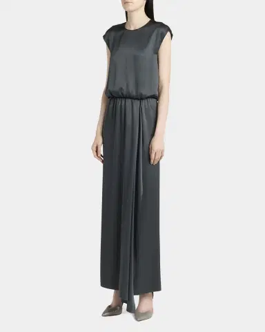 Giorgio Armani Long Double Silk Satin Gown | Thumbnail 4