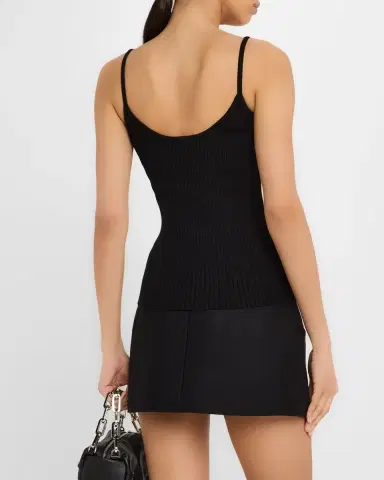 Courreges Logo Ribbed Knit Tank Top | Thumbnail 3
