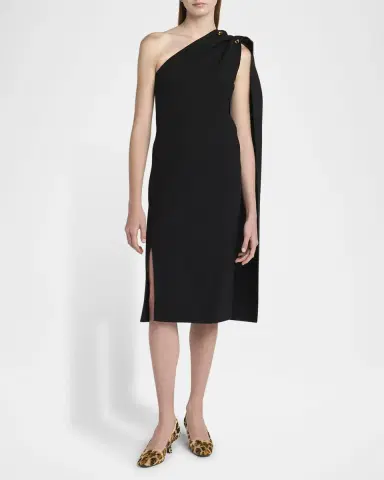Bottega Veneta One-Shoulder Drape Slit Dress | Thumbnail 2 Bottega Veneta One-Shoulder Drape Slit Dress | Thumbnail 2
