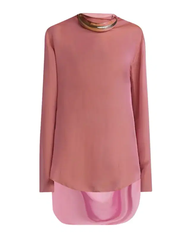 Giorgio Armani Iridescent Chiffon Cowl Backless Tunic