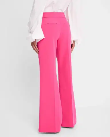 Milly Nash High-Rise Wide-Leg Cady Pants | Thumbnail 3
