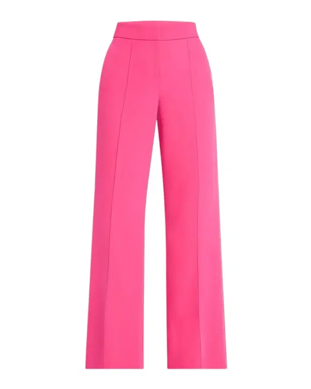 Milly Nash High-Rise Wide-Leg Cady Pants