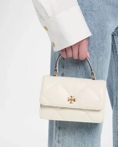 Tory Burch Kira Mini Quilted Leather Top-Handle Bag with Chain | Thumbnail 2 Tory Burch Kira Mini Quilted Leather Top-Handle Bag with Chain | Thumbnail 2