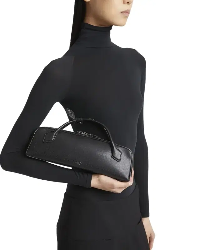 Le Teckel Top-Handle Bag in Grained Leather