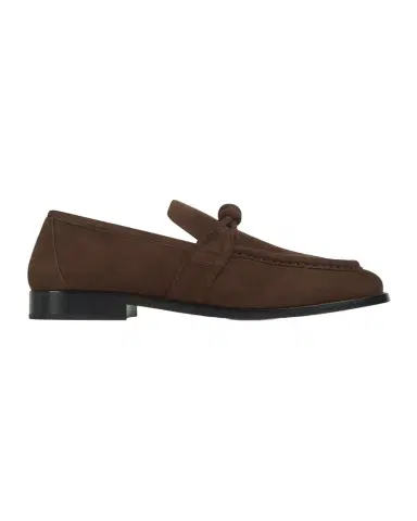 Bottega Veneta Men's Astaire Suede Knot Loafers | Thumbnail 1 Bottega Veneta Men's Astaire Suede Knot Loafers | Thumbnail 1