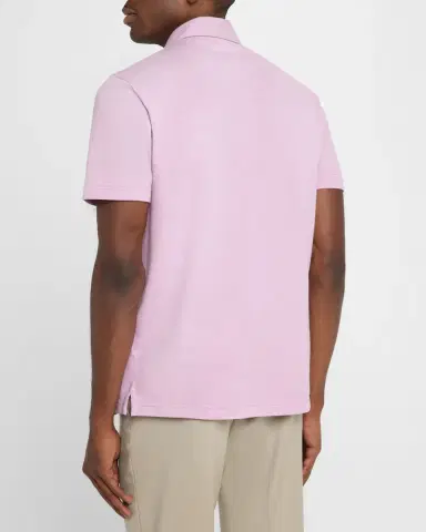 Brioni Men's Jersey Pique Polo Shirt | Thumbnail 2