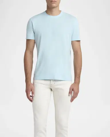 Tom Ford Men's Lyocell-Cotton Crewneck T-Shirt | Thumbnail 2 Tom Ford Men's Lyocell-Cotton Crewneck T-Shirt | Thumbnail 2