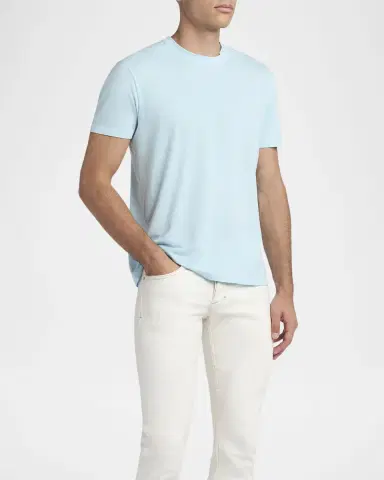 Tom Ford Men's Lyocell-Cotton Crewneck T-Shirt | Thumbnail 4 Tom Ford Men's Lyocell-Cotton Crewneck T-Shirt | Thumbnail 4