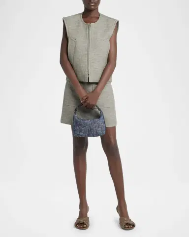 Bottega Veneta Mini Wallace Denim Boucle Shoulder Bag | Thumbnail 6