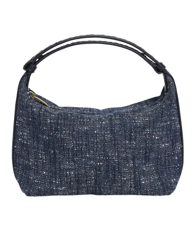Bottega Veneta Mini Wallace Denim Boucle Shoulder Bag